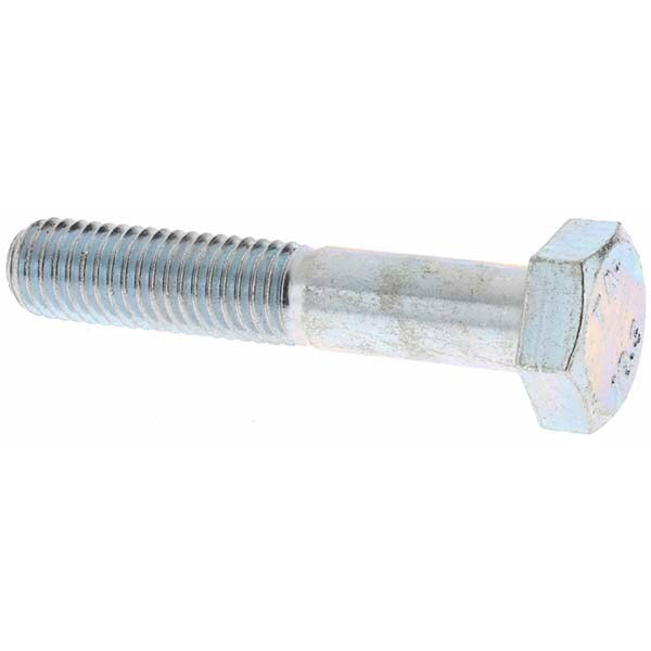 Hex Head Cap Screw: M10 x 1.50 x 55 mm, Grade 10.9 Steel, Zinc-Plated