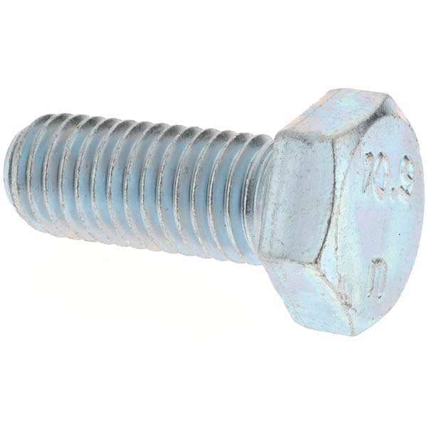 Hex Head Cap Screw: M12 x 1.75 x 30 mm, Grade 10.9 Steel, Zinc-Plated