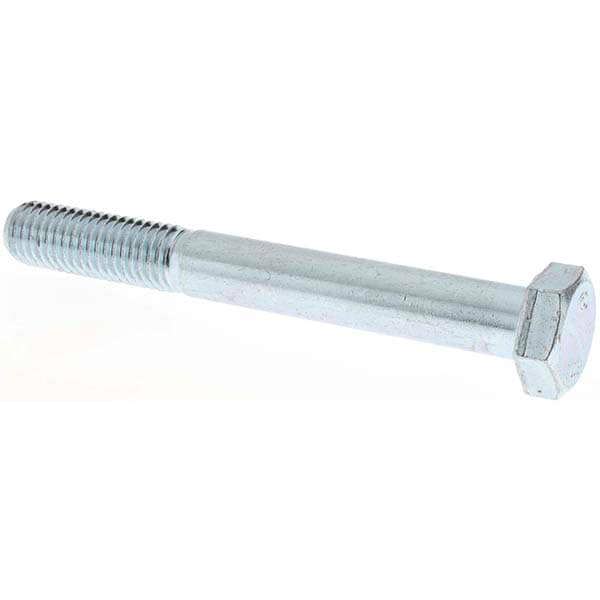Hex Head Cap Screw: M12 x 1.75 x 100 mm, Grade 10.9 Steel, Zinc-Plated