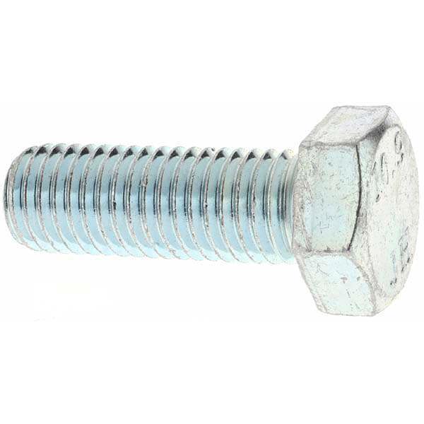 Hex Head Cap Screw: M14 x 2.00 x 40 mm, Grade 10.9 Steel, Zinc-Plated