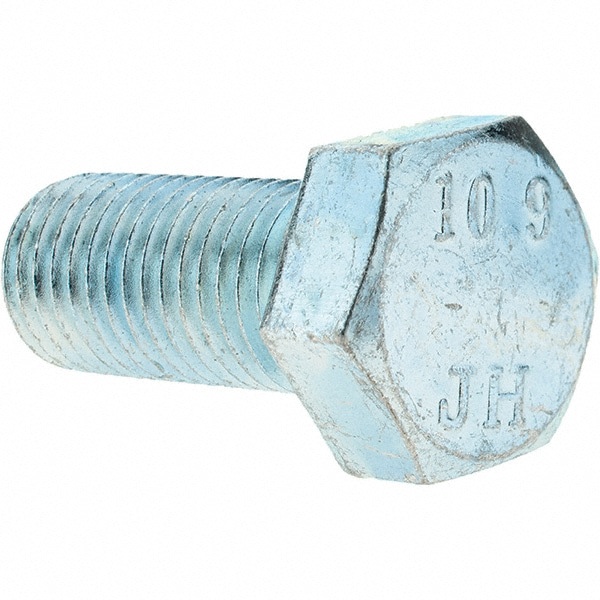 Hex Head Cap Screw: M16 x 2.00 x 35 mm, Grade 10.9 Steel, Zinc-Plated
