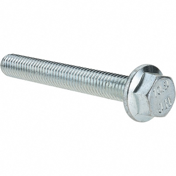 Smooth Flange Bolt: M8 x 1.25 Metric, 60 mm Length Under Head, Partially Threaded