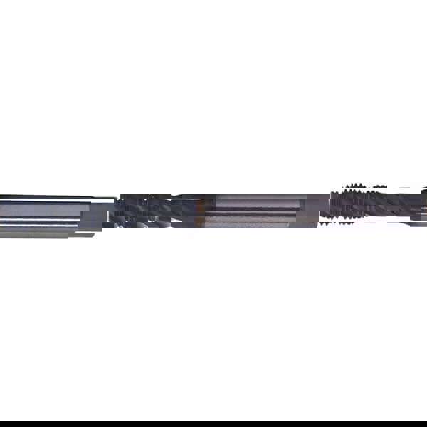 Spiral Flute Tap: 1/4-20, DIN, 3 Flute, Modified Bottoming, 2B Class of Fit, Hardlube Finish