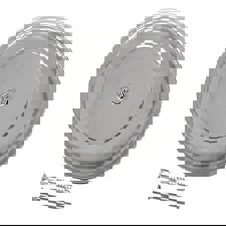 6 in. 24 ga Dome Cover Plate with Screw Stainless Steel