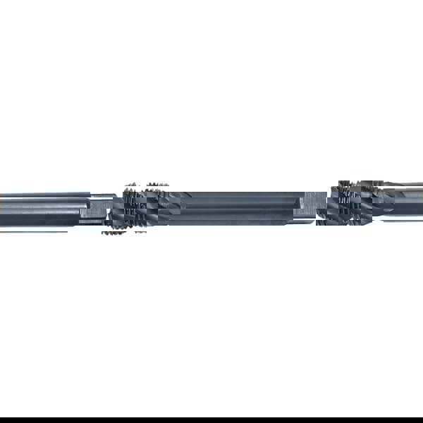 Spiral Flute Tap: 7/16-20, DIN, 3 Flute, Modified Bottoming, 2B Class of Fit, HSS-E, Black Oxide Finish