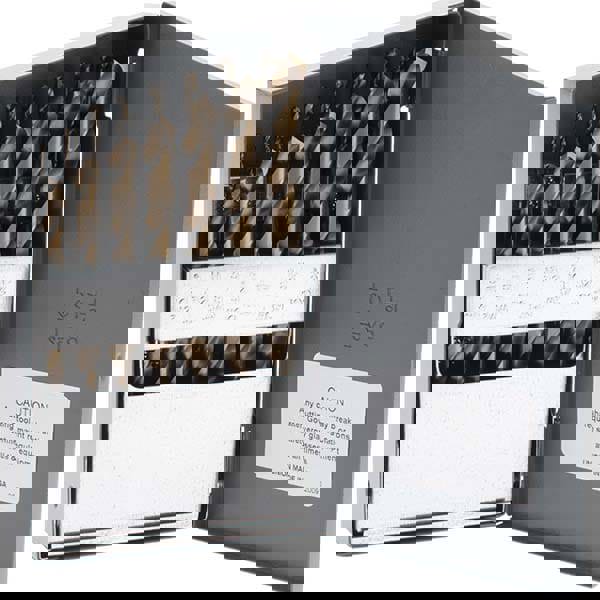 Drill Bit Set: Jobber Length Drill Bits, 15 Pc, 135 &deg;, Cobalt