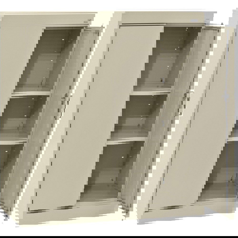 Storage Cabinets; Cabinet Type: Counter-Height ; Cabinet Material: Steel ; Width (Inch): 36 ; Depth (Inch): 18 ; Cabinet Door Style: Double Hinged Door ; Height (Inch): 36