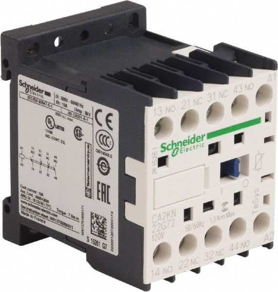 2NC/2NO, 120 VAC at 50/60 Hz Control Relay