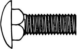Carriage Bolt: 1/4-20, 4-1/2