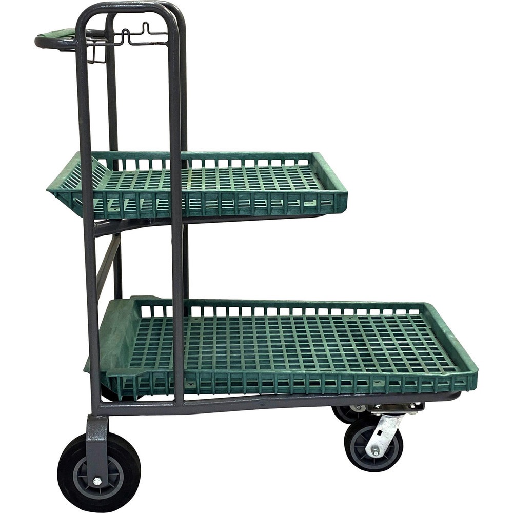 Bar, Panel & Platform Trucks; Truck Type: Garden Cart ; Load Capacity: 500 lb ; Platform Profile: Lipped ; Platform Style: Perforated ; Height (Inch): 47 ; Deck Surface: Smooth