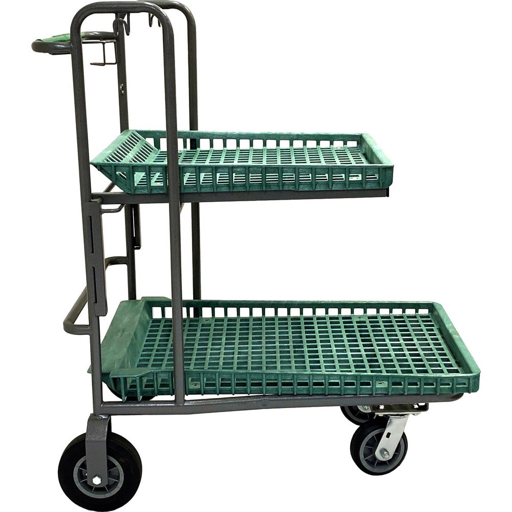 Bar, Panel & Platform Trucks; Truck Type: Garden Cart ; Load Capacity: 500 lb ; Platform Profile: Lipped ; Platform Style: Perforated ; Height (Inch): 47 ; Deck Surface: Smooth