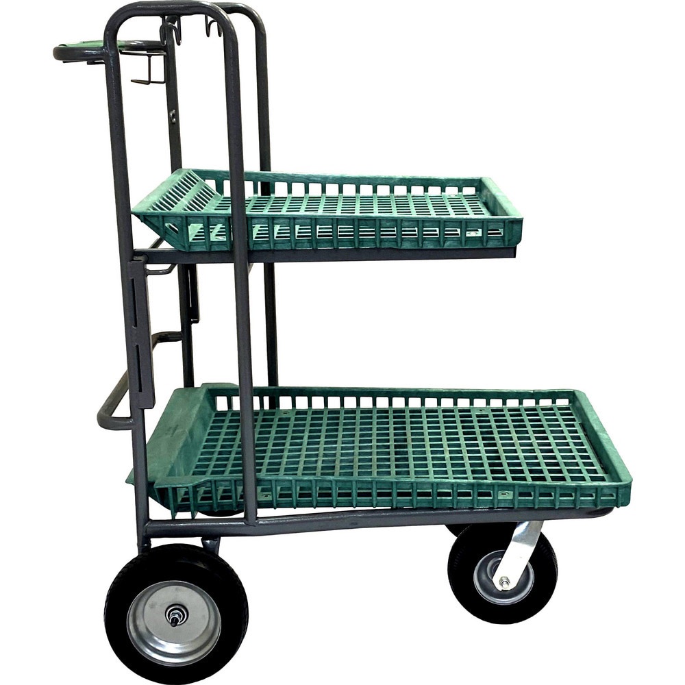 Bar, Panel & Platform Trucks; Truck Type: Garden Cart ; Load Capacity: 500 lb ; Platform Profile: Lipped ; Platform Style: Perforated ; Height (Inch): 47-1/2 ; Deck Surface: Smooth