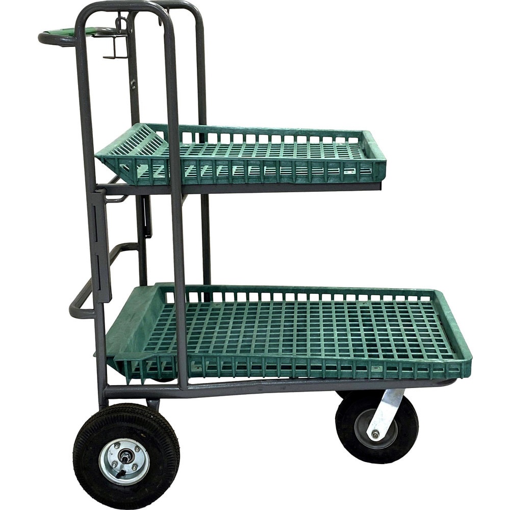Bar, Panel & Platform Trucks; Truck Type: Garden Cart ; Load Capacity: 500 lb ; Platform Profile: Lipped ; Platform Style: Perforated ; Height (Inch): 47-1/2 ; Deck Surface: Smooth