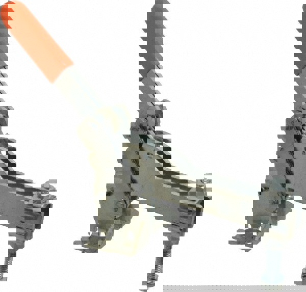 Manual Hold-Down Toggle Clamp: Vertical, 800 lb Capacity, U-Bar, Flanged Base