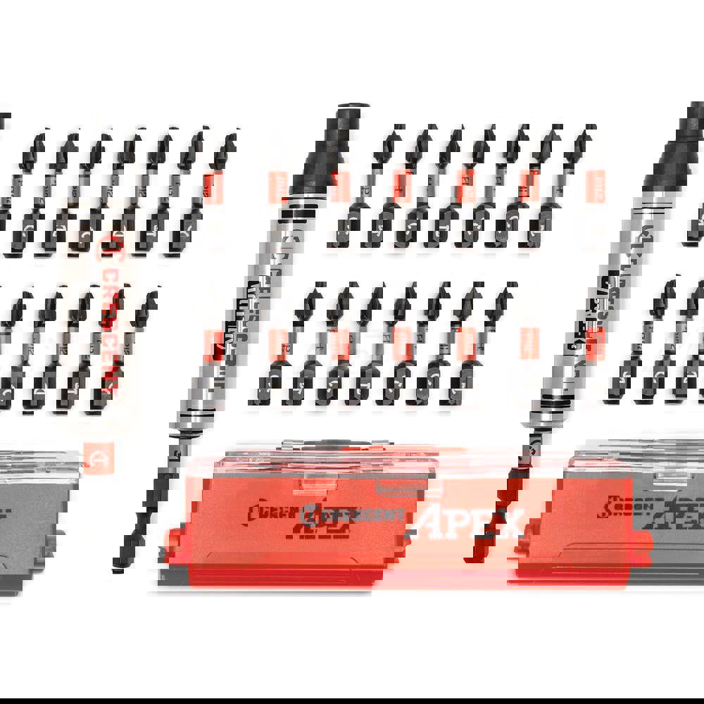 Power & Impact Screwdriver Bit Sets; Bit Type: Phillips ; Overall Length Range: 1 to 2.9 in ; Point Type: Phillips ; Drive Size: 1/4 ; Phillips Size Range: #0 - #2 ; Phillips Point Size: #2