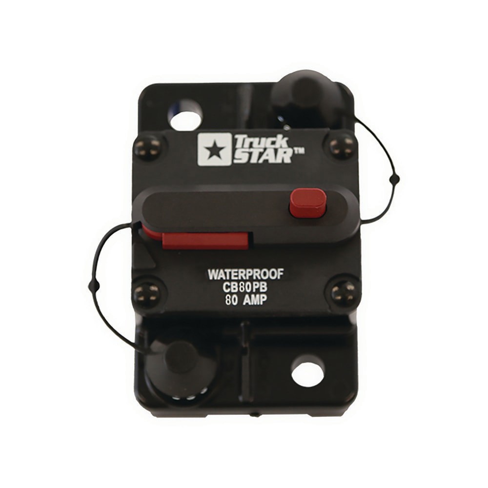 Circuit Breakers; Circuit Breaker Type: Universal Circuit Breaker ; Amperage: 80 ; Voltage: 42 VDC ; Wire Size (AWG): 1 ; Number Of Poles: 1 ; Tripping Mechanism: Manual