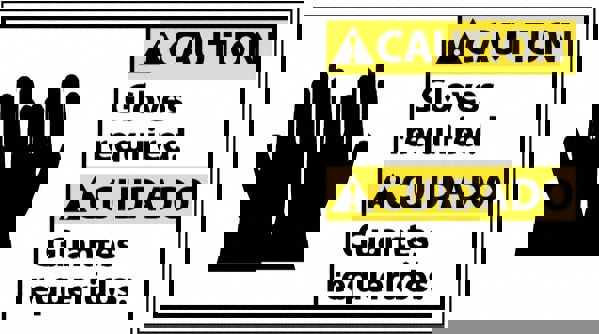 Accident Prevention Sign: Rectangle, 