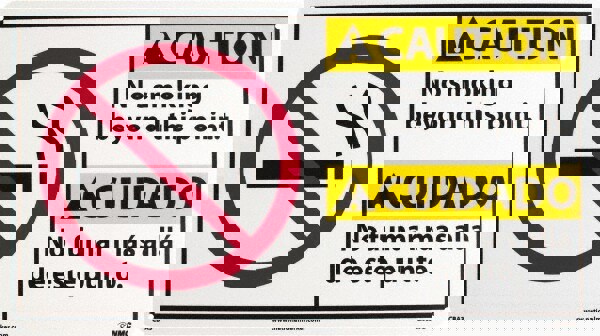 Accident Prevention Sign: Rectangle, 