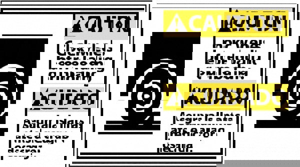 Accident Prevention Sign: Rectangle, 