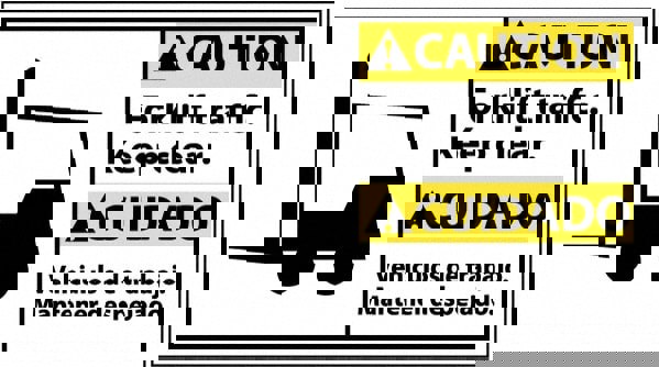 Accident Prevention Sign: Rectangle, 