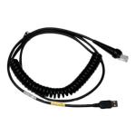 CABLE USB BLACK TYPE A 3M COILED 5V HOST