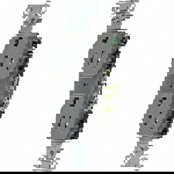 Straight Blade Duplex Receptacle: NEMA 5-15R, 15 Amps, Grounded