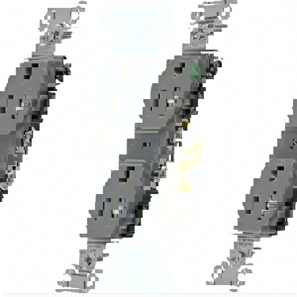 Straight Blade Duplex Receptacle: NEMA 5-20R, 20 Amps, Grounded
