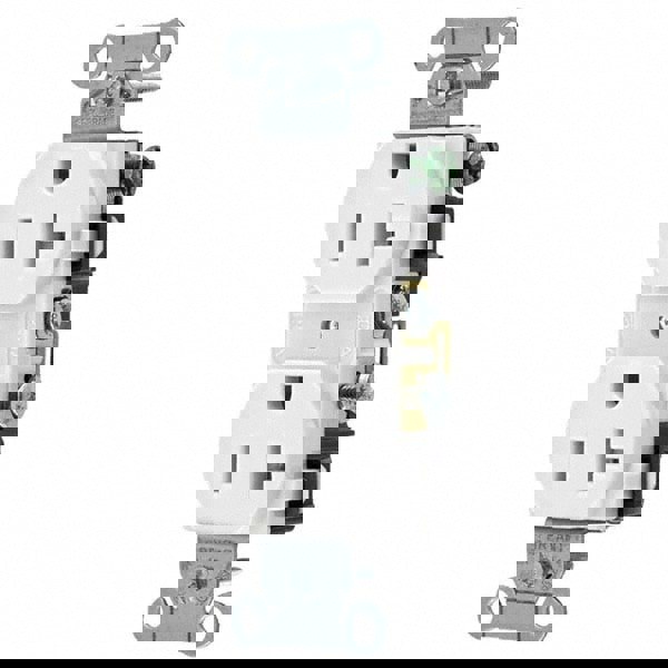 Straight Blade Duplex Receptacle: NEMA 5-20R, 20 Amps, Grounded