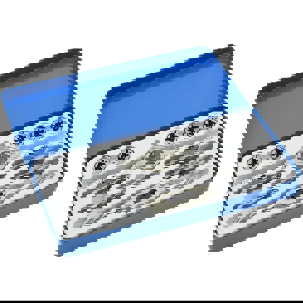 Tap & Die Set: 1/4-20 to 1/2-13 Taps, UNC