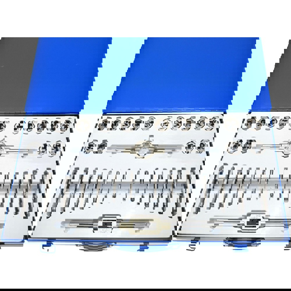 Tap & Die Set: 1/4-20 to 3/4-16 Taps, UNC & UNF