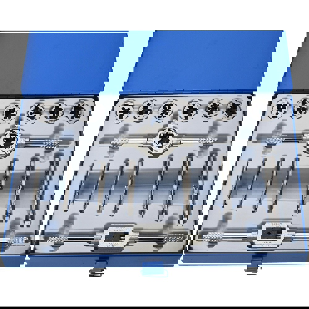 Tap & Die Set: 1/4-20 to 3/4-10 Taps, UNC