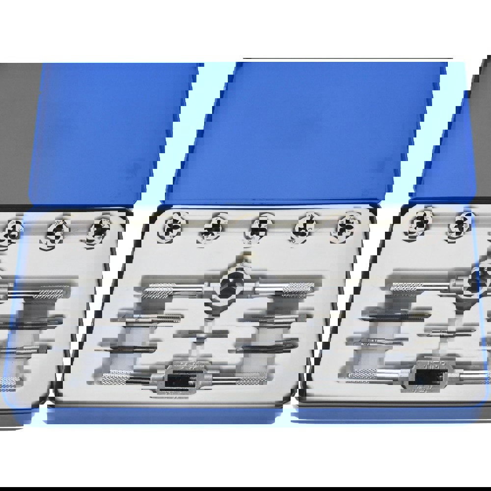 Tap & Die Set: #4-40 to #10-32 Taps, #4-40 to #10-32 Dies, UNC & UNF