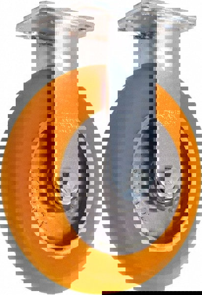 Rigid Top Plate Caster: Polyurethane on Aluminum, 8