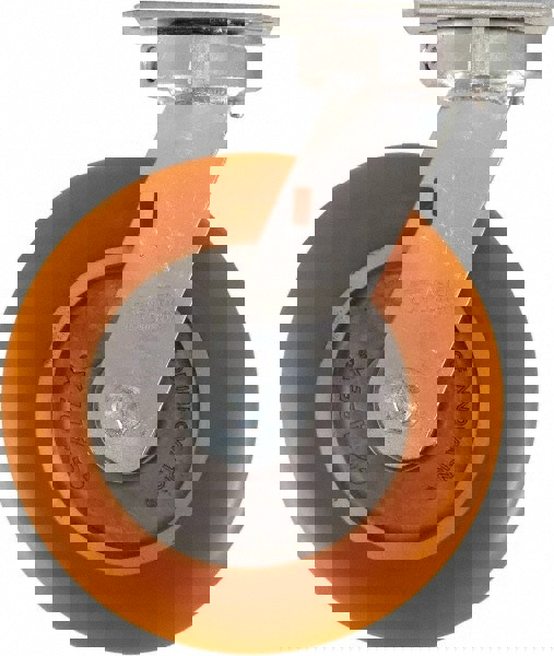 Swivel Top Plate Caster: Polyurethane on Aluminum, 8