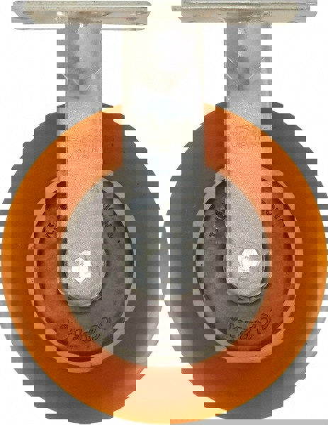 Rigid Top Plate Caster: Polyurethane on Aluminum, 8