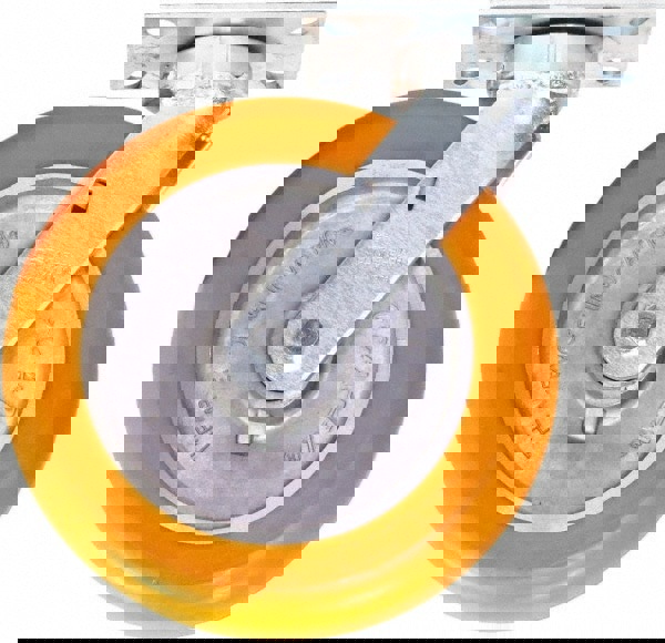 Swivel Top Plate Caster: Polyurethane on Aluminum, 10