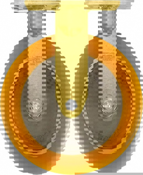 Rigid Top Plate Caster: Polyurethane on Aluminum, 10