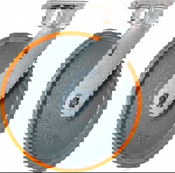 Swivel Top Plate Caster: Polyurethane on Iron, 8