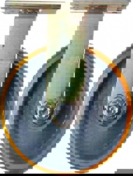 Rigid Top Plate Caster: Polyurethane on Iron, 8