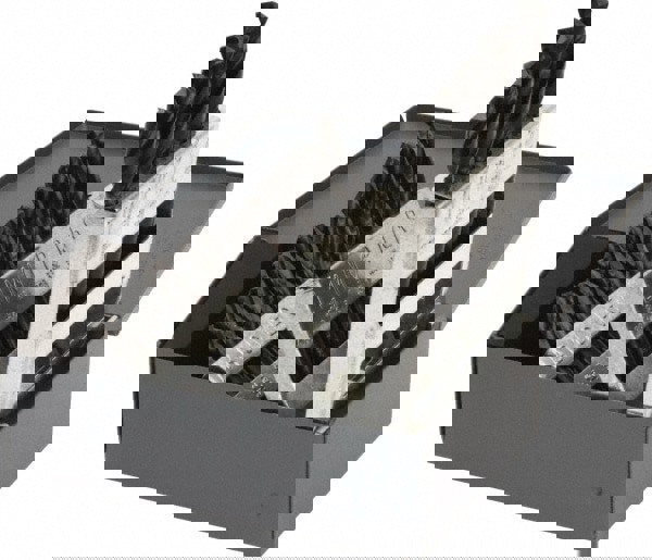 Drill Bit Set: Screw Machine Length Drill Bits, 26 Pc, 135 °, High Speed Steel