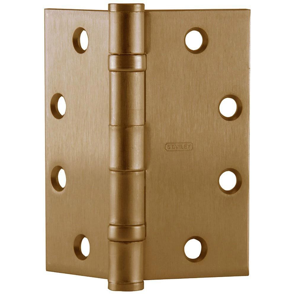 Commercial Hinges; Mount Type: Full-Mortise ; Hinge Material: Steel ; Length (Inch): 4-1/2 ; Finish: Bright Brass ; Door Leaf Height (Decimal Inch): 4.5000 ; Door Leaf Width (Decimal Inch): 2.2500