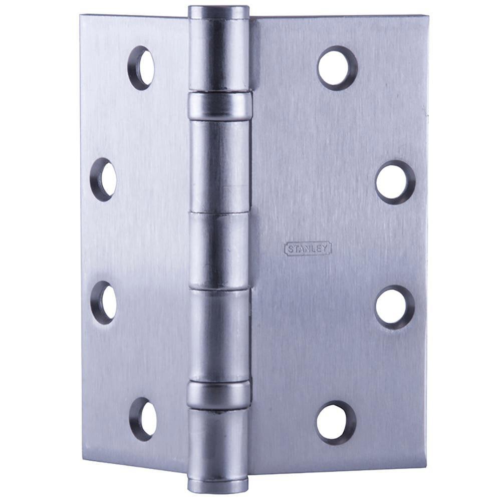 Commercial Hinges; Mount Type: Full-Mortise ; Hinge Material: Steel ; Length (Inch): 5 ; Finish: Satin Chrome ; Door Leaf Height (Decimal Inch): 5.0000 ; Door Leaf Width (Decimal Inch): 2.2500
