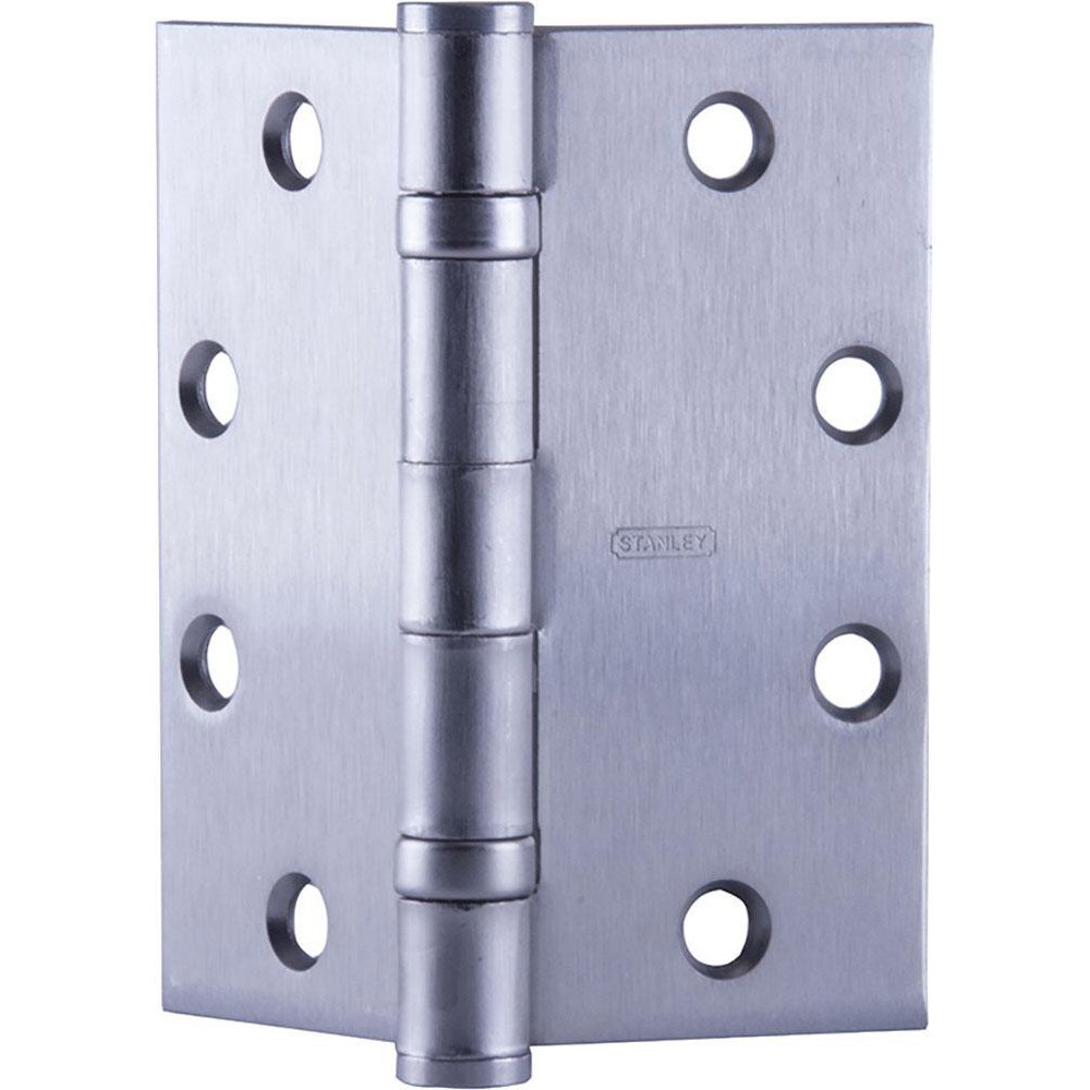 Commercial Hinges; Mount Type: Full-Mortise ; Hinge Material: Steel ; Length (Inch): 4-1/2 ; Finish: Satin Stainless Steel ; Door Leaf Height (Decimal Inch): 4.5000 ; Door Leaf Width (Decimal Inch): 2.2500