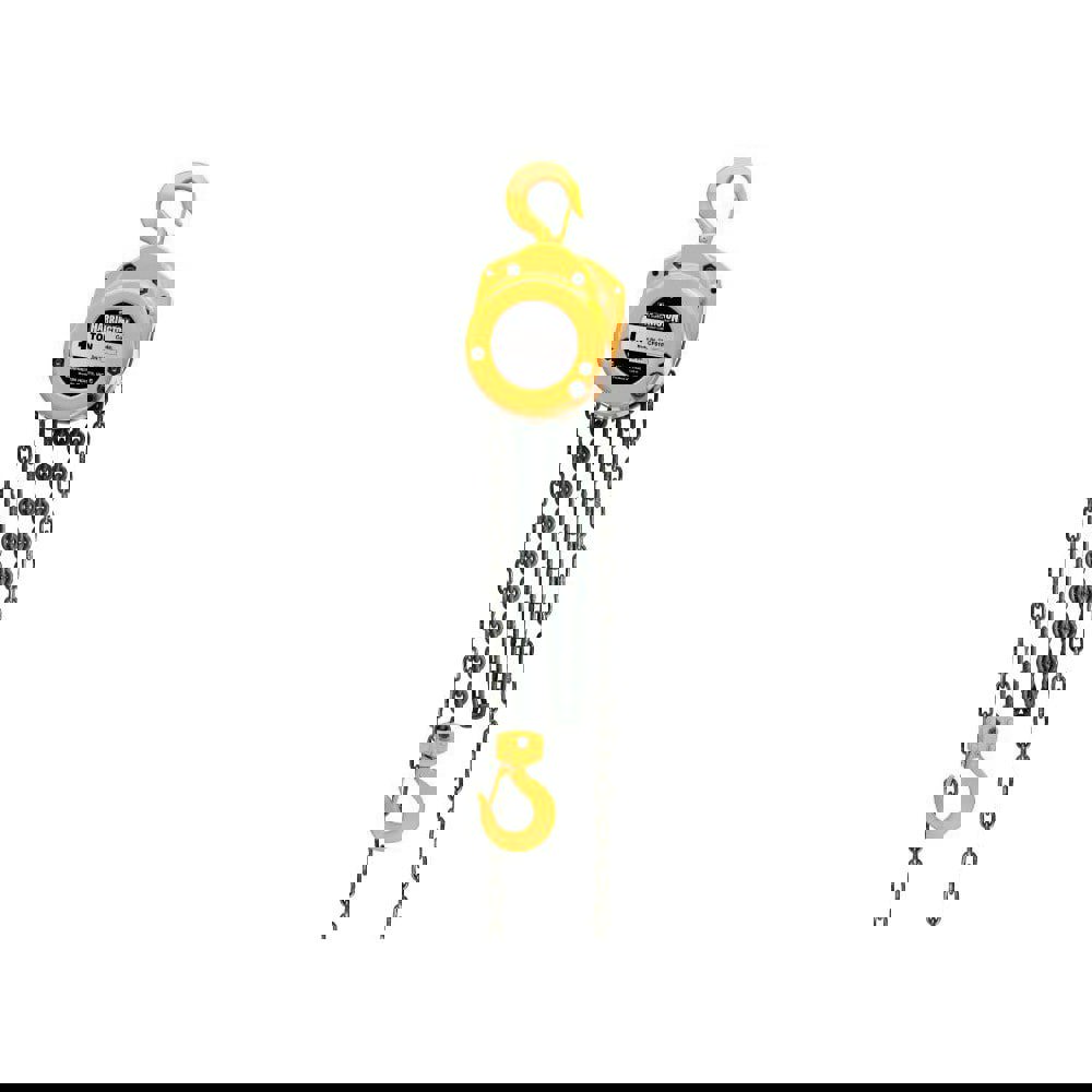 Manual Hand Chain Hoist: 5 Ton Working Load Limit, 15' Max Lift