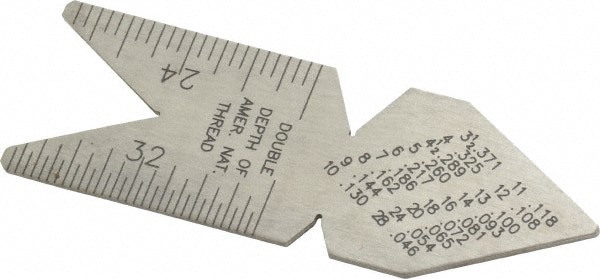 60&deg; Angle, Stainless Steel Center Gage