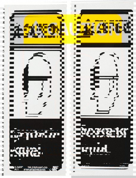 Accident Prevention Sign: Rectangle, 