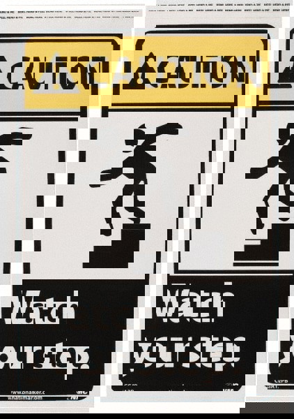 Accident Prevention Sign: Rectangle, 