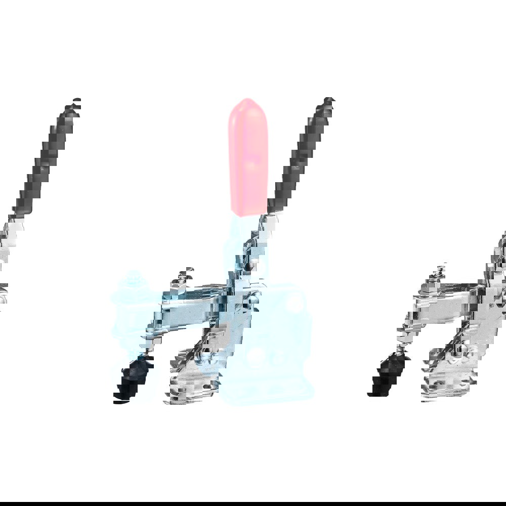 Manual Hold-Down Toggle Clamp: Vertical, 110 lb Capacity, U-Bar, Flanged Base