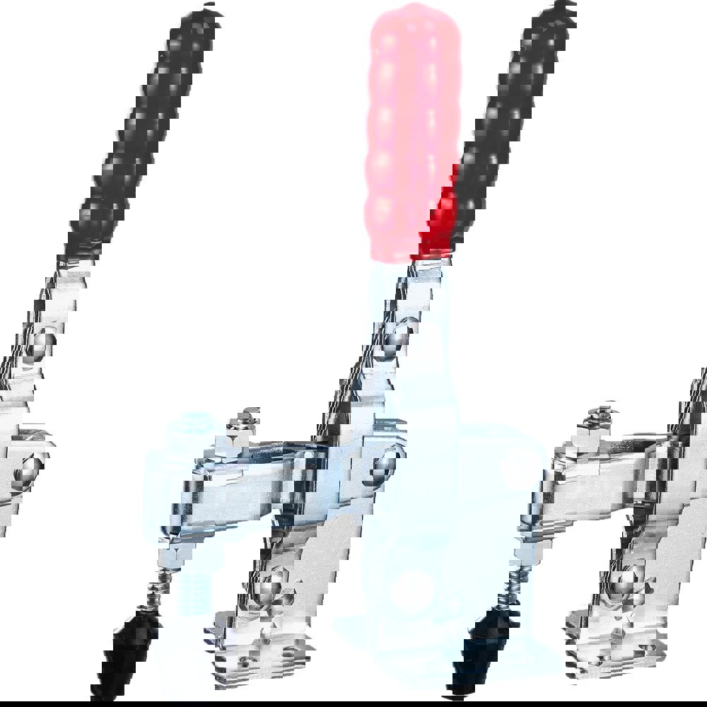 Manual Hold-Down Toggle Clamp: Vertical, 397 lb Capacity, U-Bar, Flanged Base