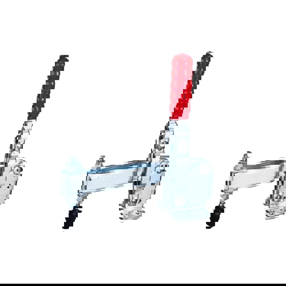 Manual Hold-Down Toggle Clamp: Vertical, 500 lb Capacity, U-Bar, Flanged Base
